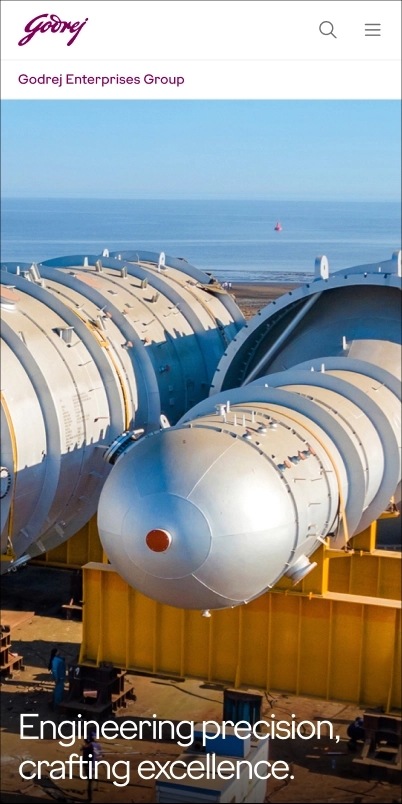 Mobile category landing page