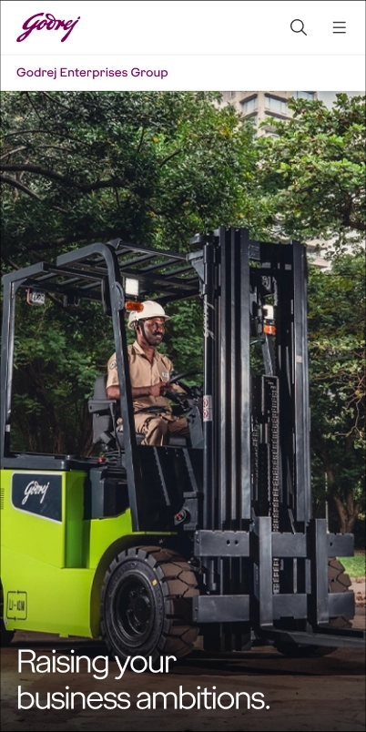 Mobile category landing page